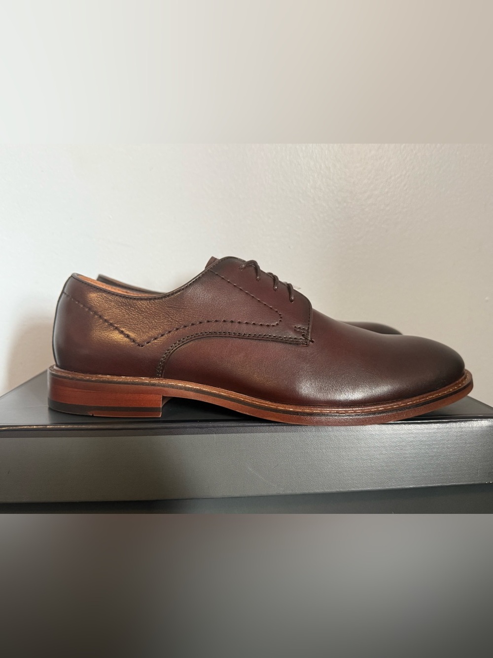 Steve Madden Casmir Brown Leather Dress Shoes Size 8 **Brand New**